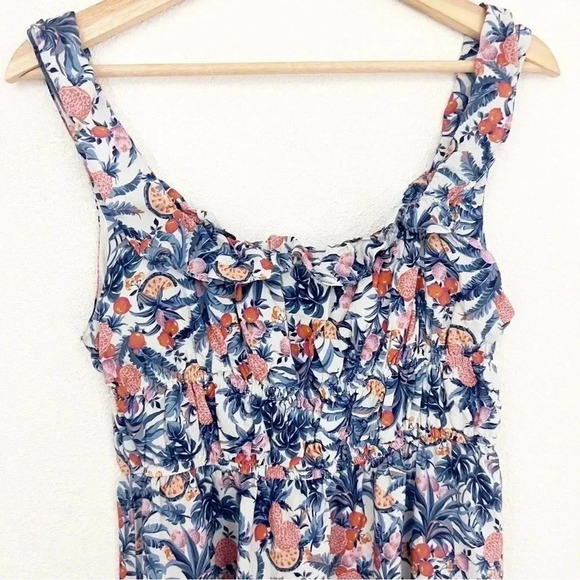 Line and Dot Sunday Tropical Mini Dress in Multicolors, Size Small - Picture 7 of 10